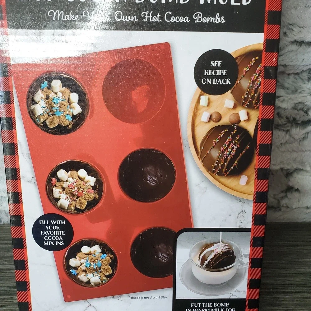6 Hole Semi-Sphere Round Silicone Mold Hot Chocolate Bombs‎ Cake Baking Tool